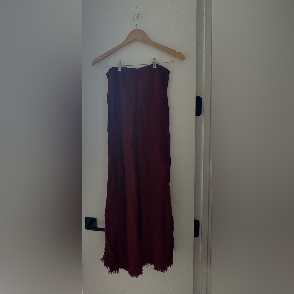 Zara Burgundy Maxi Skirt